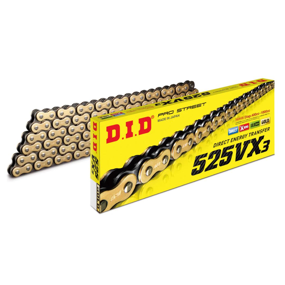 DID 525VX3 Gold/Black 122L lanac