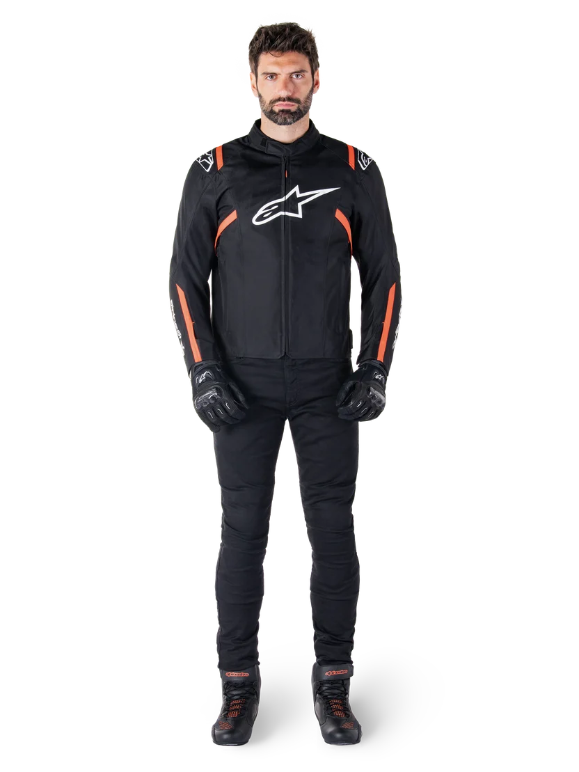 Alpinestars T-SPS V2 WP Tekstilna Moto Jakna Crna/Fluo crvena