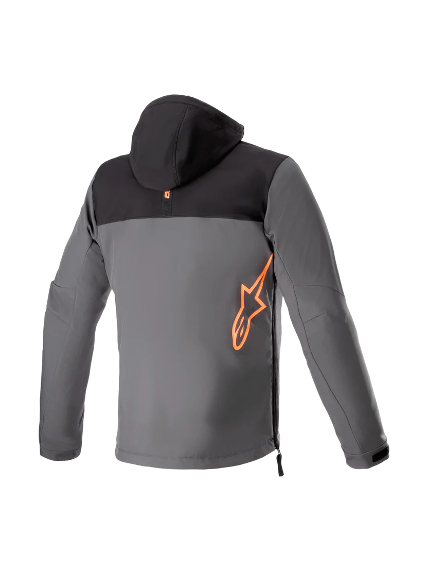 Alpinestars Sherpa Hoodie – Zaštitna moto dukserica Black/Tar Gray/Red Fluo