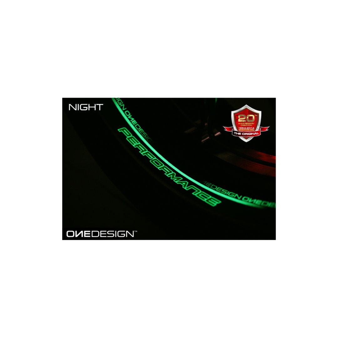 OneDesign DCWR6P Neon Zelene naljepnice za felne