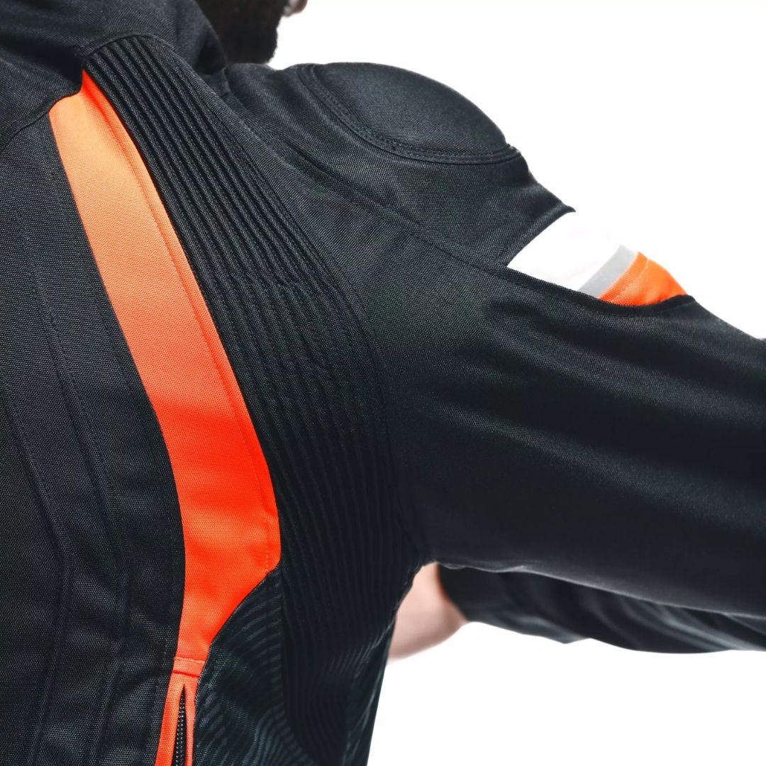 Dainese Avro 5 Tekstilna Moto Jakna Crna/Fluo Narandžasta