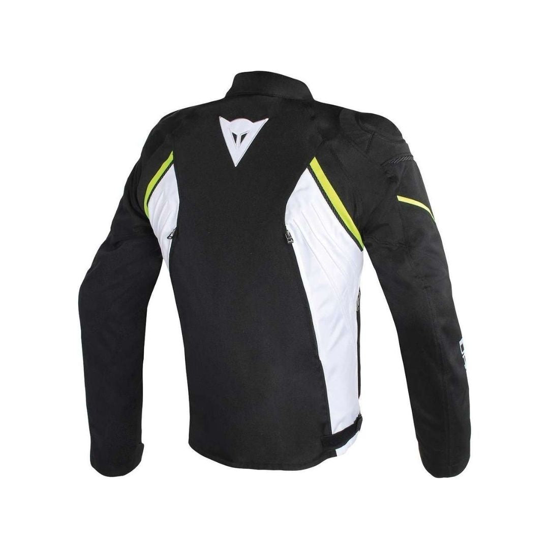 Dainese Avro D2 Tekstilna Moto Jakna Crno/Bijelo/Fluo Žuta