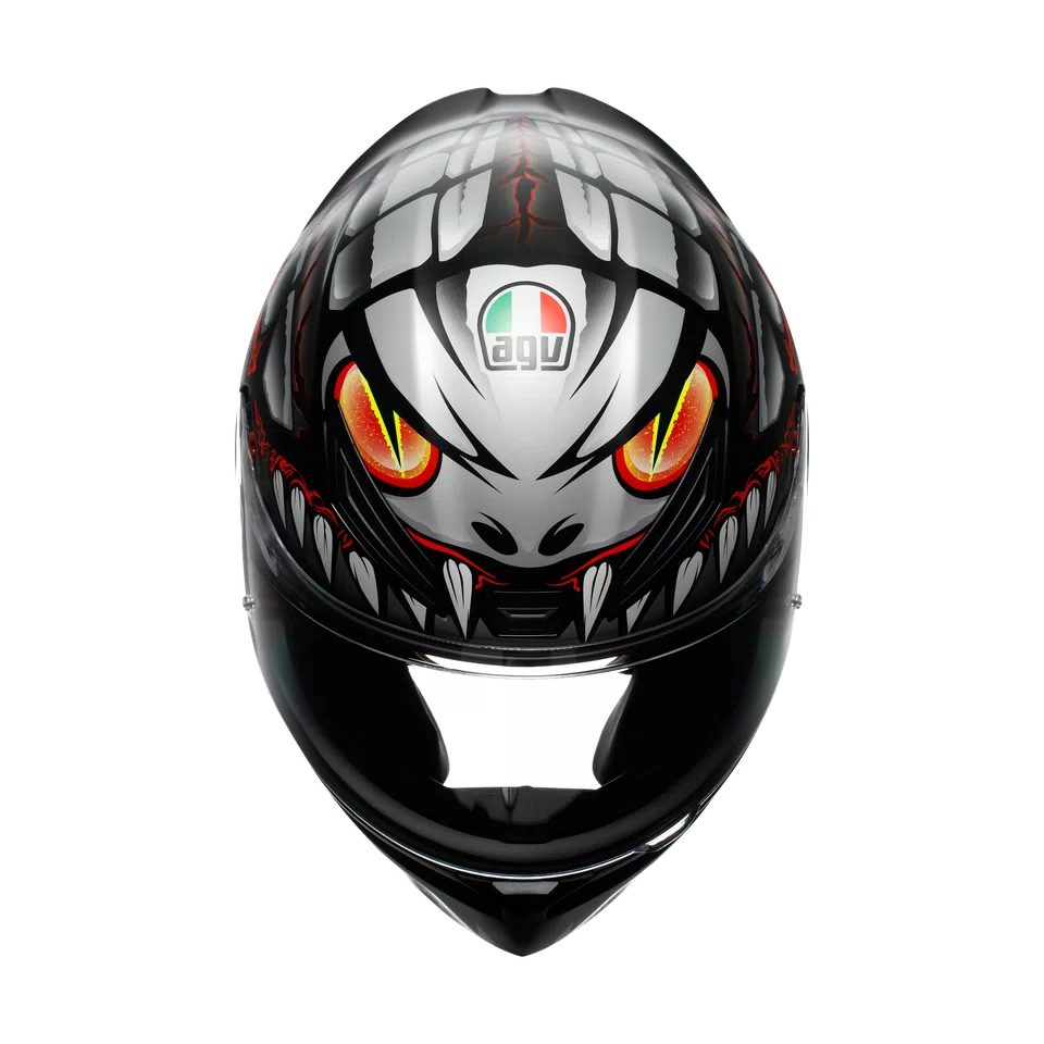 AGV K1 S Lyzard Mat Crno/Siva/Crvena