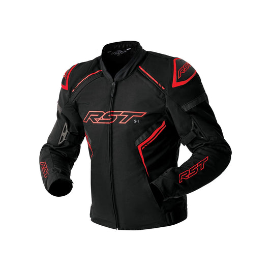 RST S-1 D3O CE Tekstilna Jakna Crna/Crvena