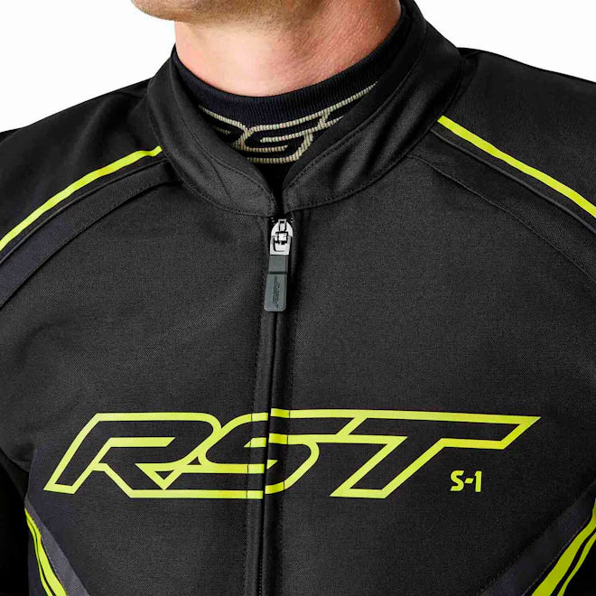 RST S-1 D3O CE Tekstilna Jakna Crna/Fluo Žuta