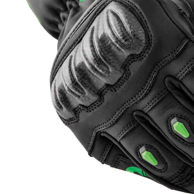 RST S-1 – Sportske kožne moto rukavice Crno/Fluo Zelene