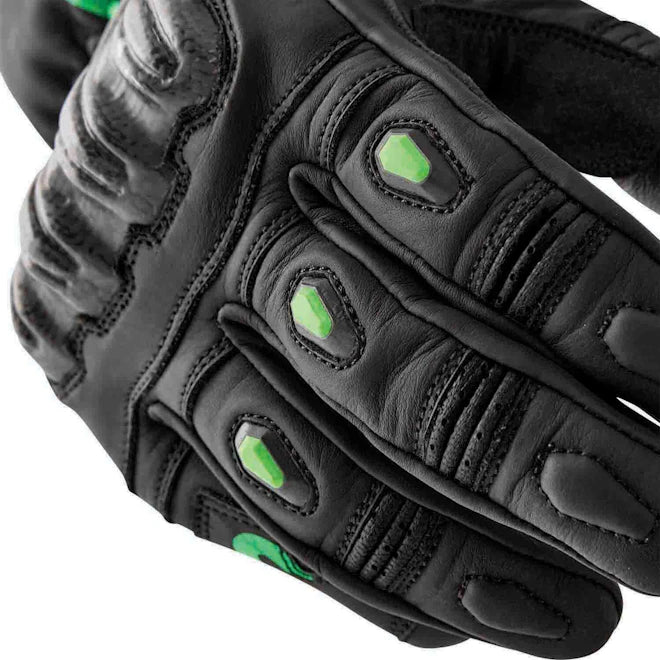 RST S-1 – Sportske kožne moto rukavice Crno/Fluo Zelene