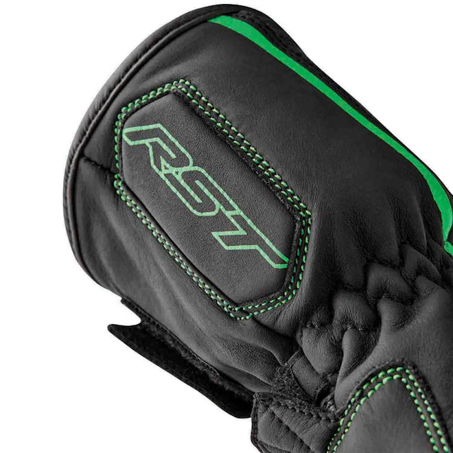 RST S-1 – Sportske kožne moto rukavice Crno/Fluo Zelene