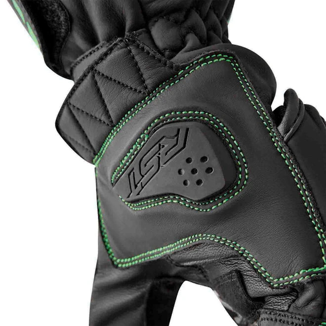 RST S-1 – Sportske kožne moto rukavice Crno/Fluo Zelene