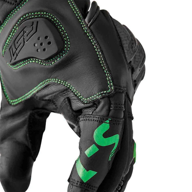 RST S-1 – Sportske kožne moto rukavice Crno/Fluo Zelene