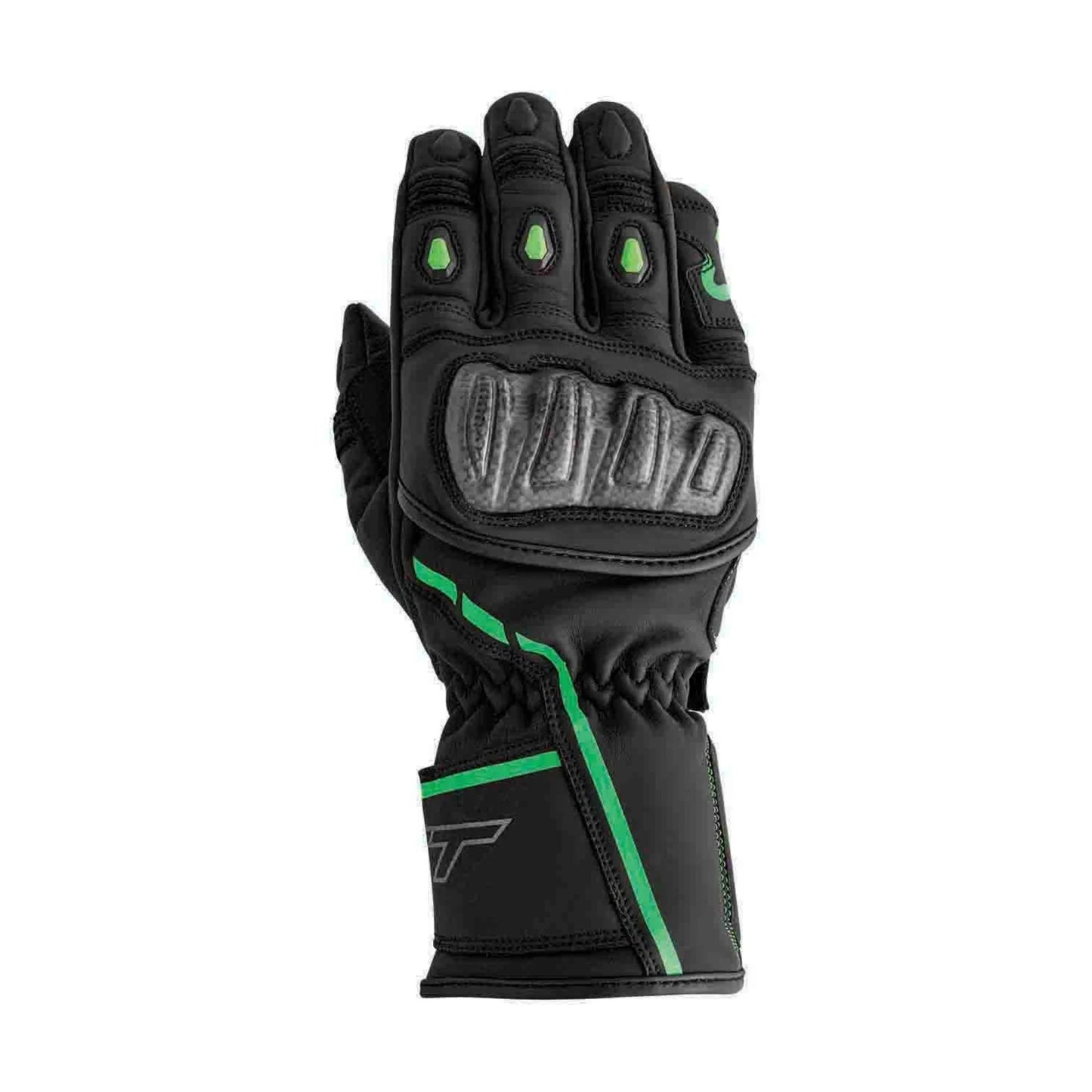 RST S-1 – Sportske kožne moto rukavice Crno/Fluo Zelene