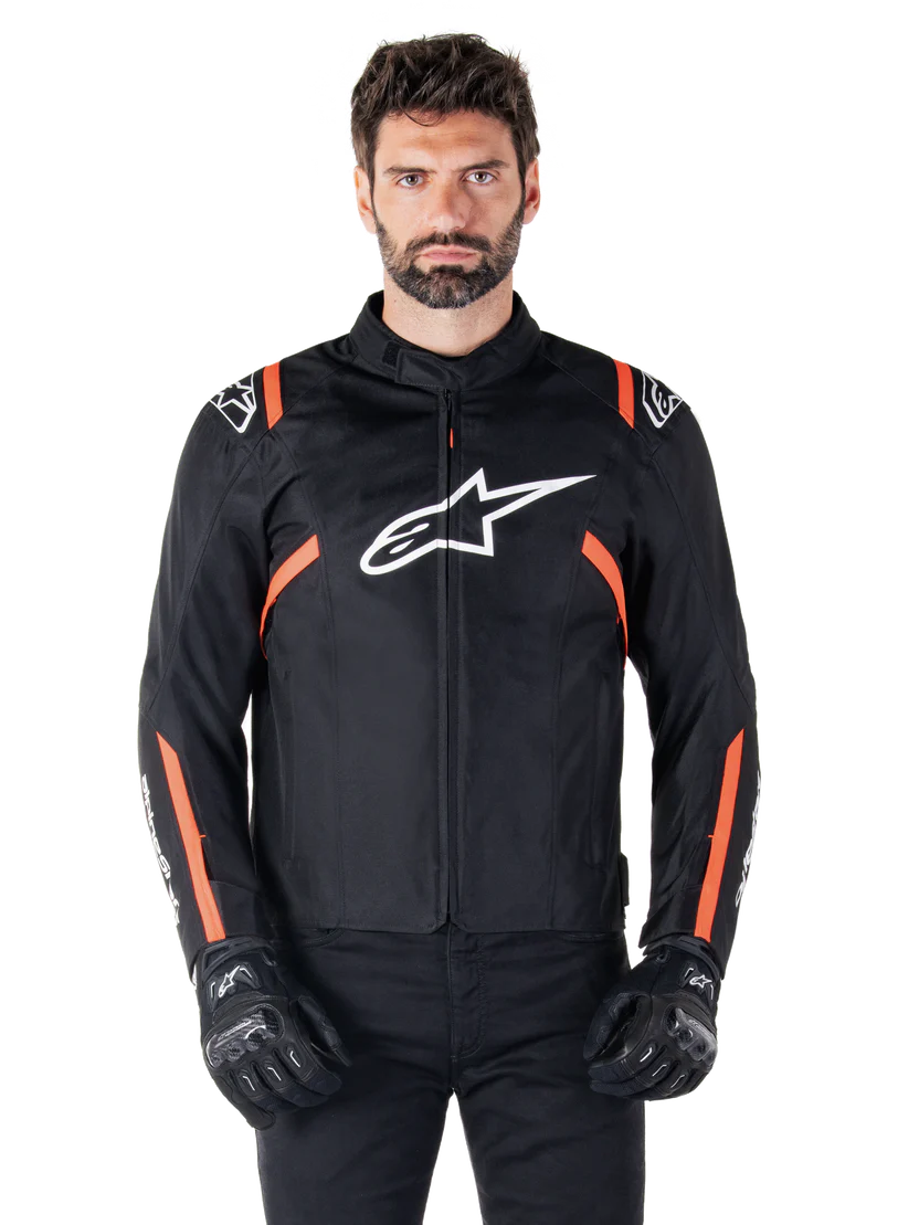 Alpinestars T-SPS V2 WP Tekstilna Moto Jakna Crna/Fluo crvena