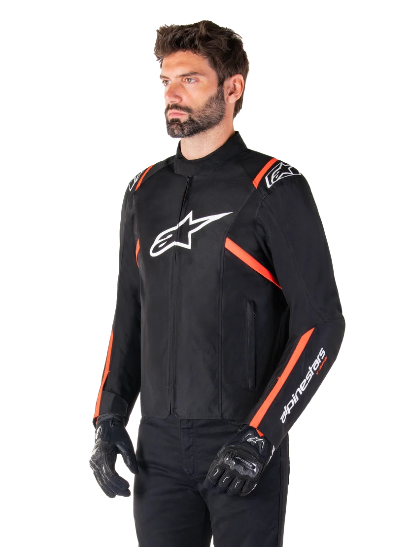 Alpinestars T-SPS V2 WP Tekstilna Moto Jakna Crna/Fluo crvena