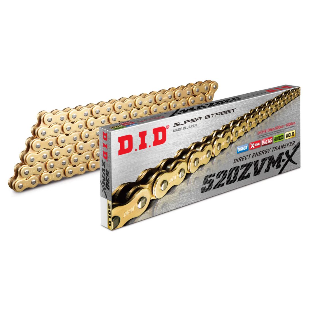 DID 520ZVM-X Gold/Gold 124L lanac