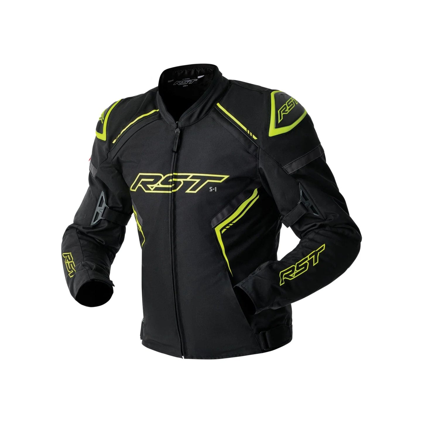 RST S-1 D3O CE Tekstilna Jakna Crna/Fluo Žuta