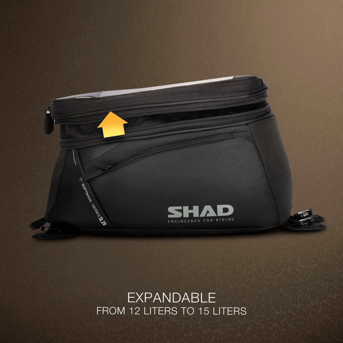 Shad SL20 – proširiva tank torba 15–20L