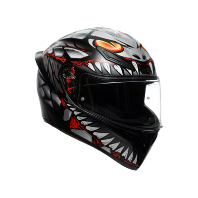 AGV K1 S Lyzard Mat Crno/Siva/Crvena
