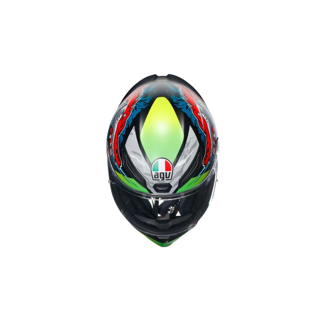AGV K1 S Dundee Mat Lime/Red