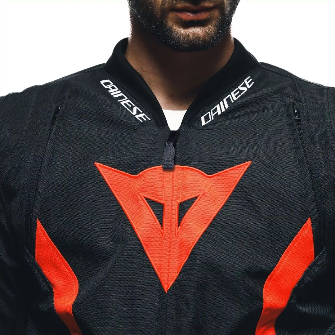 Dainese Avro 5 Tekstilna Moto Jakna Crna/Fluo Narandžasta