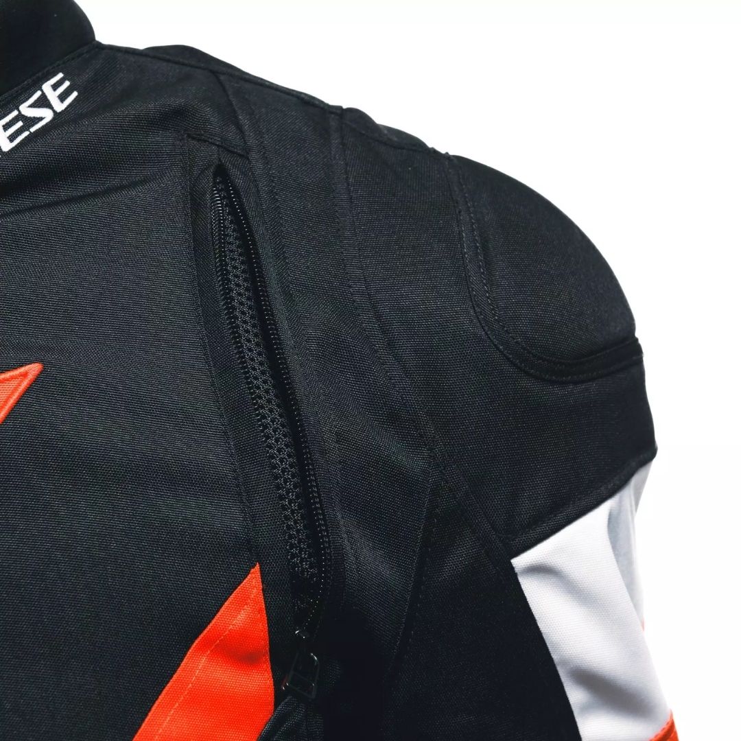 Dainese Avro 5 Tekstilna Moto Jakna Crna/Fluo Narandžasta