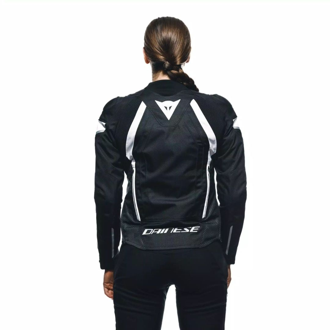 Dainese Avro 5 Ženska Tekstilna Moto Jakna Crno/Bijela