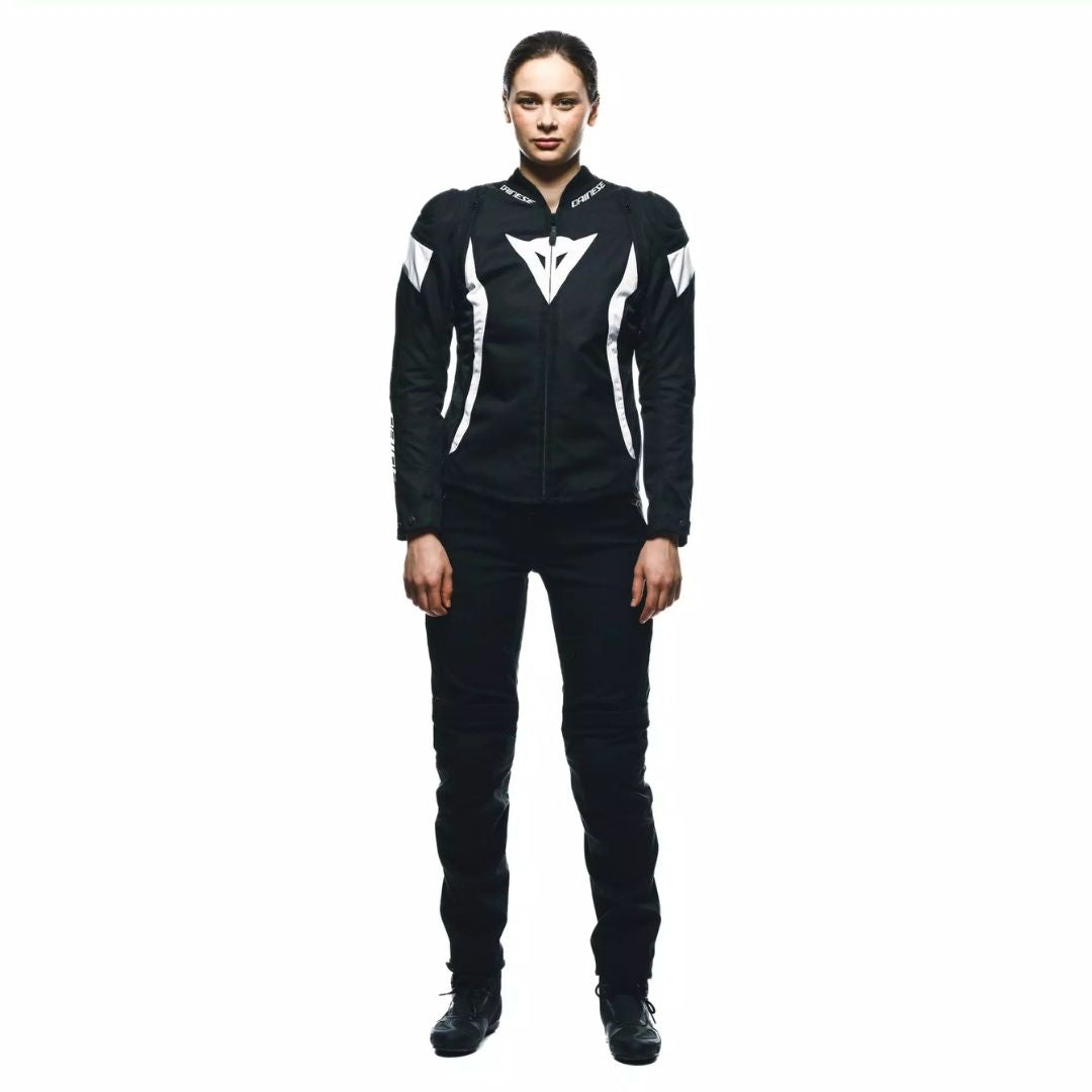 Dainese Avro 5 Ženska Tekstilna Moto Jakna Crno/Bijela