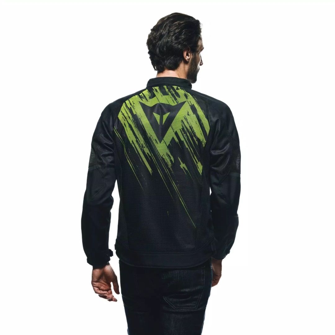 Dainese Herosphere Air Tekstilna Moto Jakna Crna/Fluo Žuta