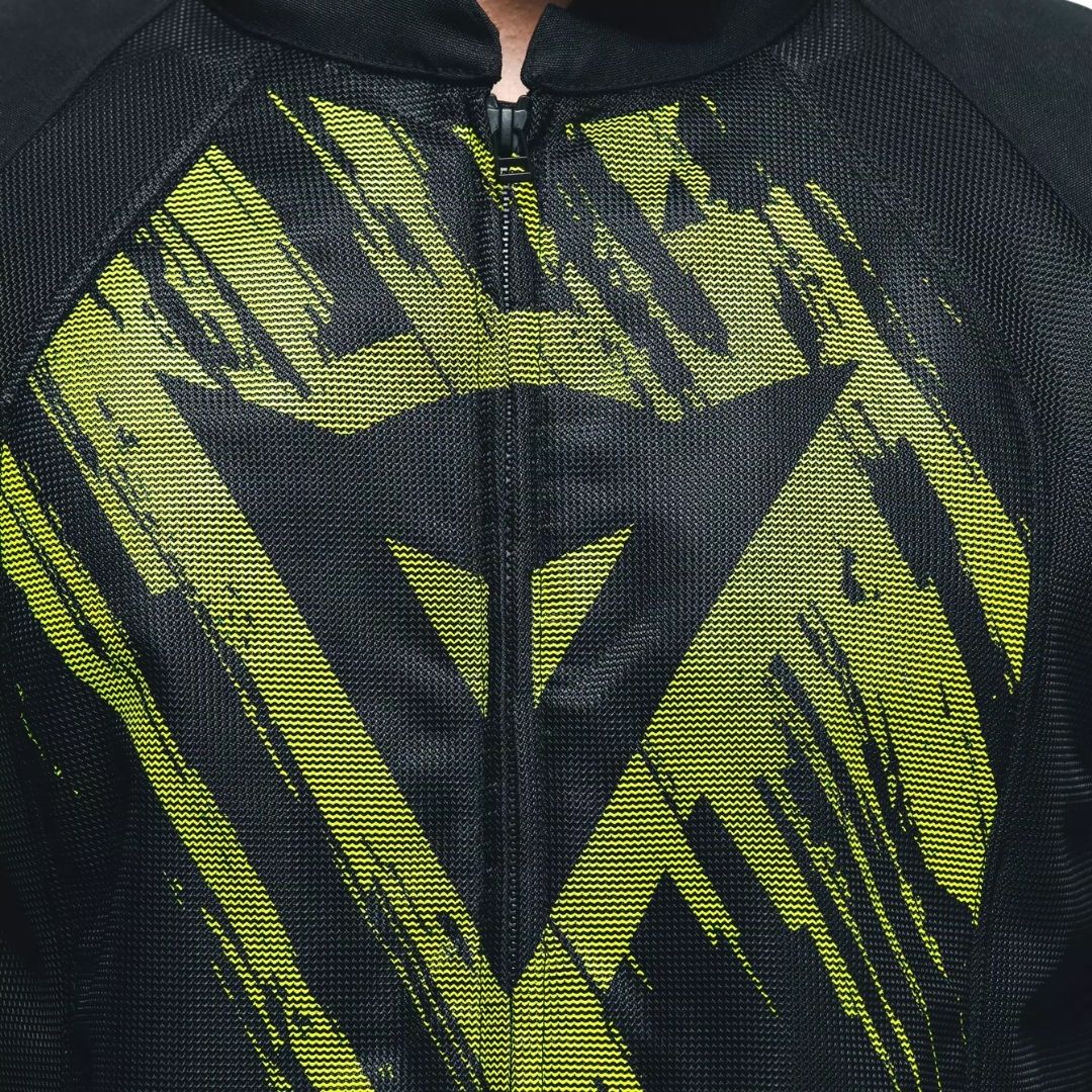 Dainese Herosphere Air Tekstilna Moto Jakna Crna/Fluo Žuta