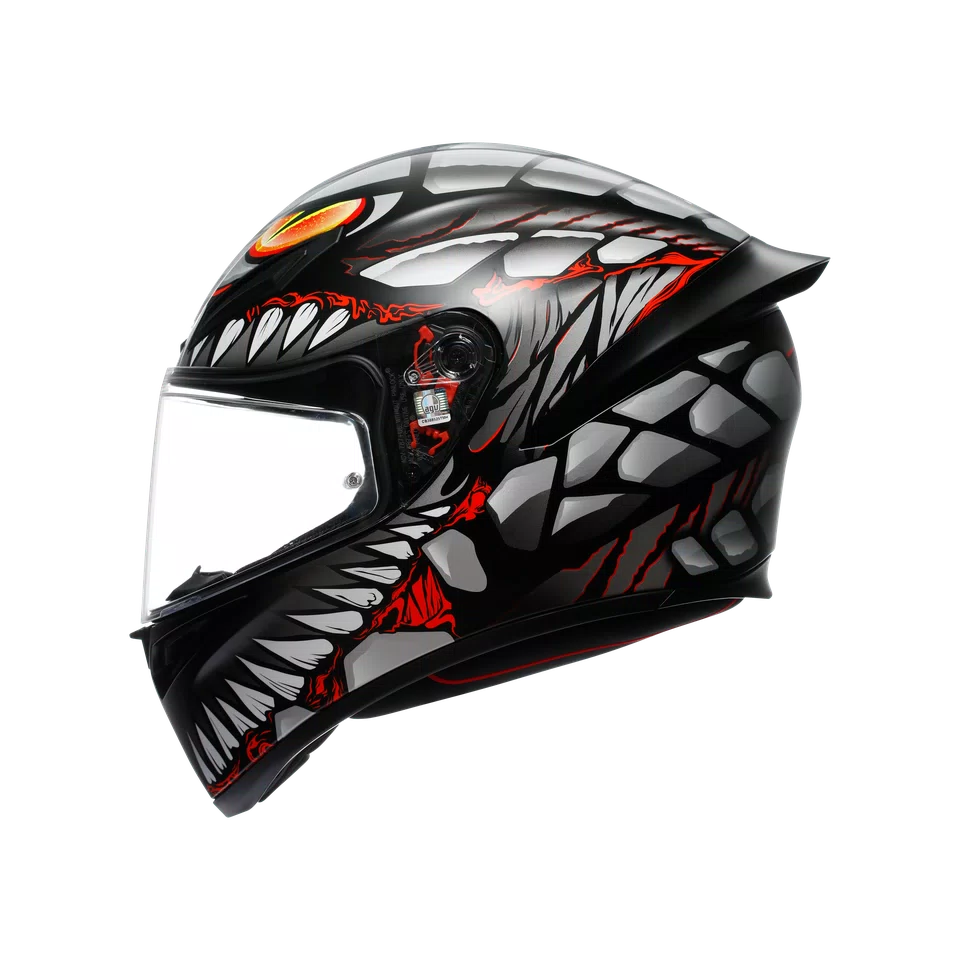 AGV K1 S Lyzard Mat Crno/Siva/Crvena