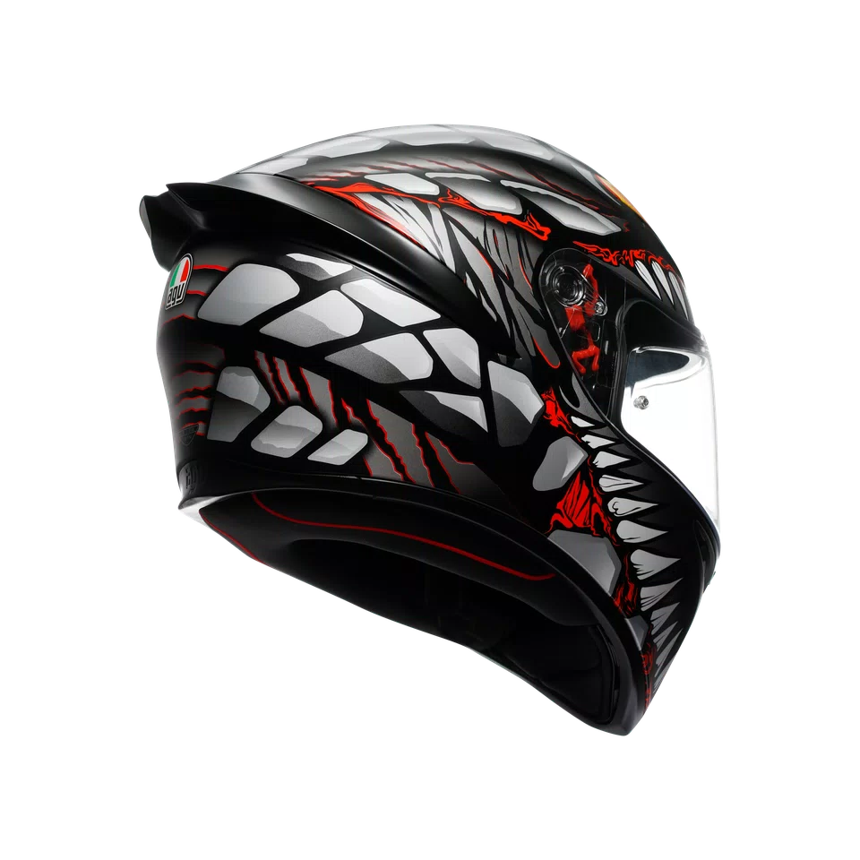 AGV K1 S Lyzard Mat Crno/Siva/Crvena